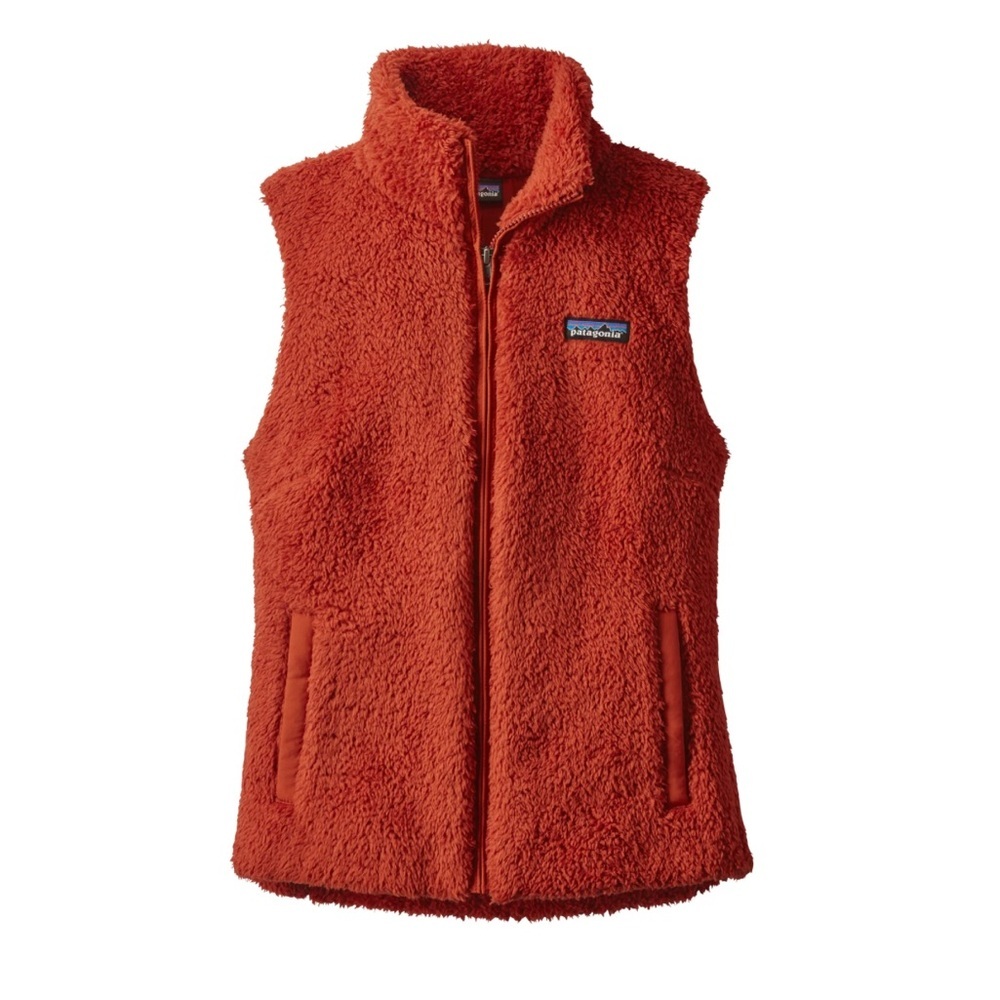 Patagonia NWOT Los Gatos burnt orange fleece Sherpa zip up vest women’s medium - Picture 2 of 9